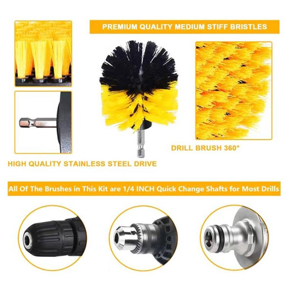 6 PCS / Set Kitchen Bathroom Car Tire Floor Crevice Clean Diamond Brush(Color Random Delivery)