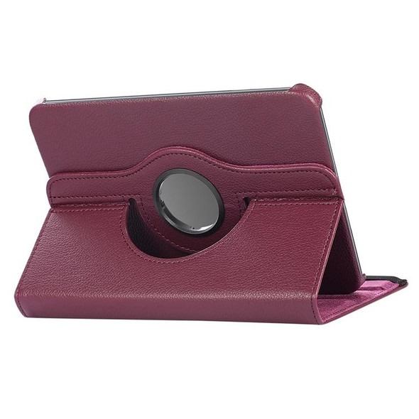 8 inch Tablet 360 Degree Rotation Litchi Texture Flip Leatherette Tablet Case(Purple)