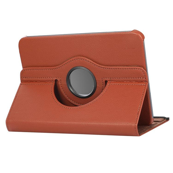8 inch Tablet 360 Degree Rotation Litchi Texture Flip Leatherette Tablet Case(Brown)