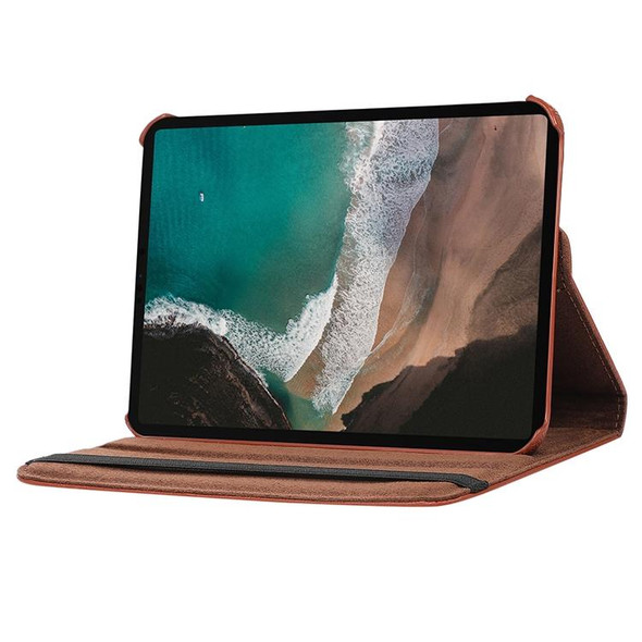 8 inch Tablet 360 Degree Rotation Litchi Texture Flip Leatherette Tablet Case(Brown)