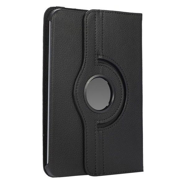 7 inch Tablet 360 Degree Rotation Litchi Texture Flip Leatherette Tablet Case(Black)