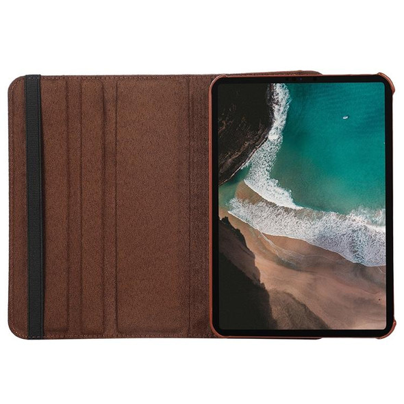 10 inch Tablet 360 Degree Rotation Litchi Texture Flip Leatherette Tablet Case(Brown)