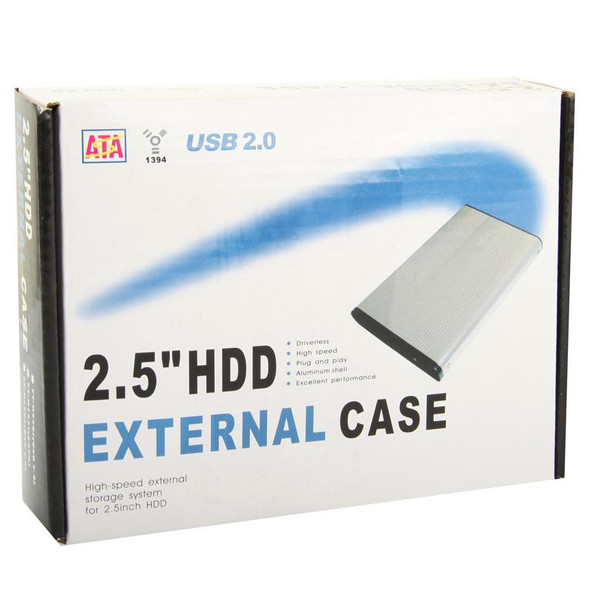 2.5 inch SATA HDD External Case, Size: 126mm x 75mm x 13mm (Blue)
