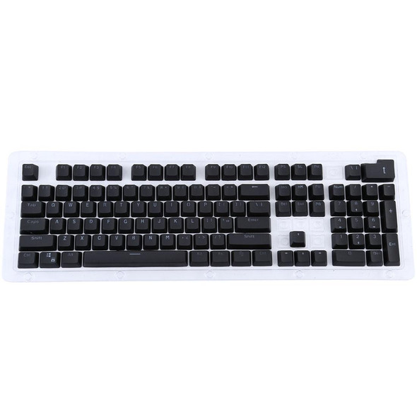 104 Keys Double Shot PBT Backlit Keycaps for Mechanical Keyboard (Black)