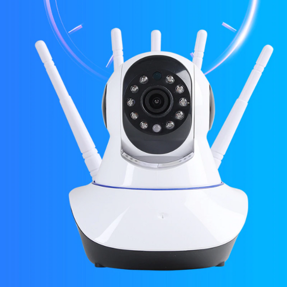 Smart Wireless IP Camera with 5 Antennas - Night Vision & Audio