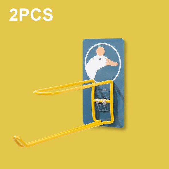 2 PCS Cartoon Hanger Storage Rack Wall Mounted Rack(Duck)