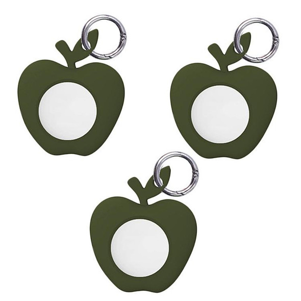 3PCS - AirTag Tracking Anti-Lost Locator Silicone Apple Version Case(Army Green)