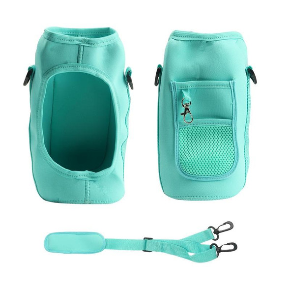 2L Diving Material Water Bottle Cover Case with Strap(Black Glue Buckle)