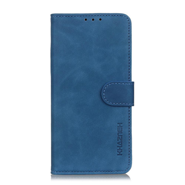 Samsung Galaxy M32 KHAZNEH Retro Texture PU + TPU Horizontal Flip Leather Case with Holder & Card Slots & Wallet(Blue)