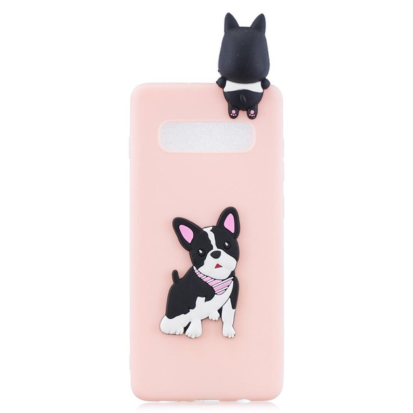 Galaxy S10 3D Cartoon Pattern Shockproof TPU Protective Case(Cute Dog)