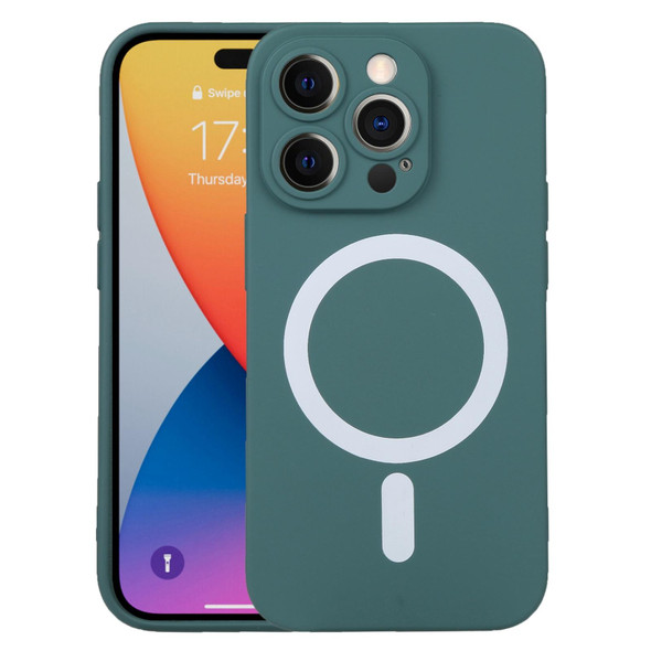 iPhone 14 Pro Liquid Silicone Magsafe Phone Case(Dark Green)