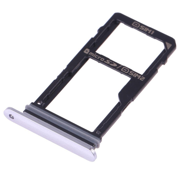 SIM Card Tray + SIM Card Tray / Micro SD Card Tray for LG V30 VS996 LS998U H933 LS998U (Silver)