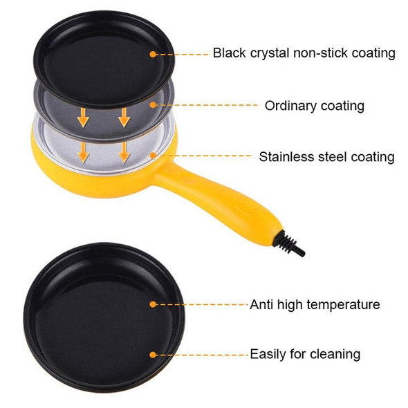 350W Electric Egg Omelette Cooker Frying Pan Steamer Cooker,EU Plug,Style: Double Layer Set Yellow