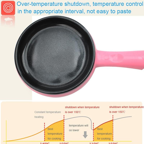 350W Electric Egg Omelette Cooker Frying Pan Steamer Cooker,EU Plug,Style: Single Layer Set Pink