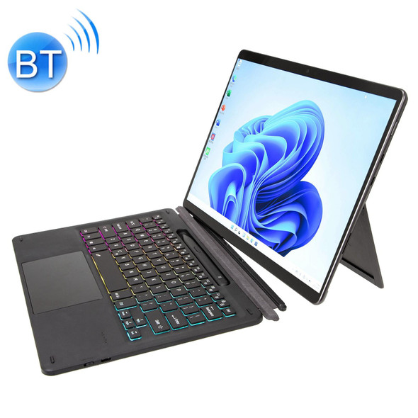 Microsoft Surface Pro 8/Pro X KF17S Tri-color Backlit Touch Bluetooth Keyboard