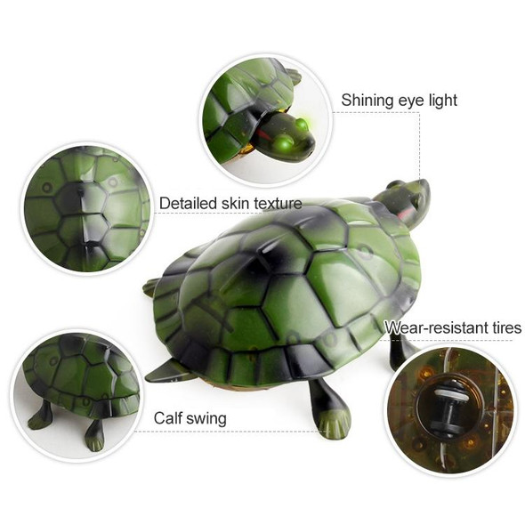 9993 Infrared Sensor Remote Control Simulated Tortoise Creative Children Electric Tricky Toy Model (Yellow)