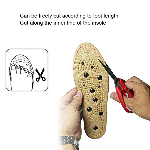 Memory Cotton Magnetic Massage Insoles, Size: Small 35-40cm(Skin Color)