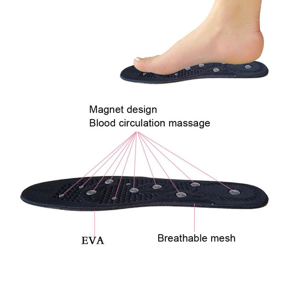 Memory Cotton Magnetic Massage Insoles, Size: Large 41-46cm(Black)