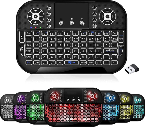 Mini Wireless RGB Keyboard with Bluetooth & USB Connectivity