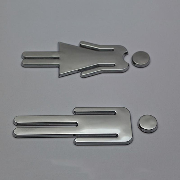 2 PCS 12cm Toilet /Bathroom /Restroom /WC Door Wall Sign Signage