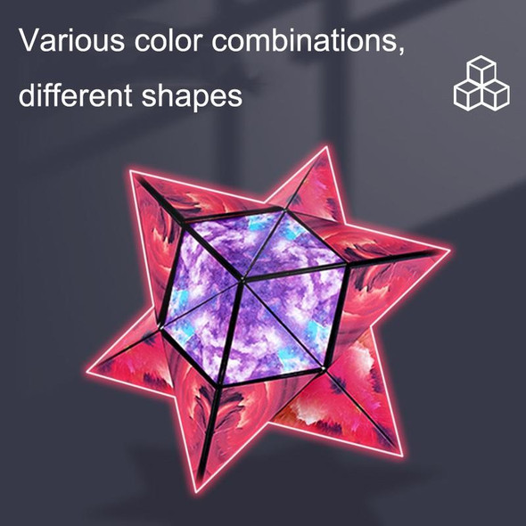 3D Variety Geometry Alien Magic Cube Magnetic Logic Thinking Children Educational Toys(Magic Purple)