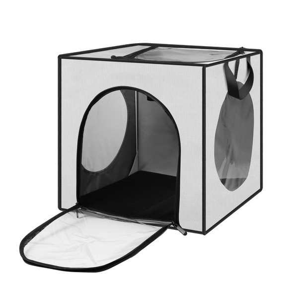 FUNADD Pet Bath Drying Box Portable Folding Dryer Cage (Grey)