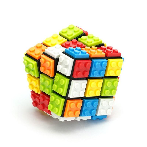 FX7780 Building Magic Cube Assembled Children Educational Early Education Toys(Black Bottom)