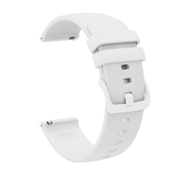 Amazfit 3 22mm Solid Color Soft Silicone Watch Band(White)