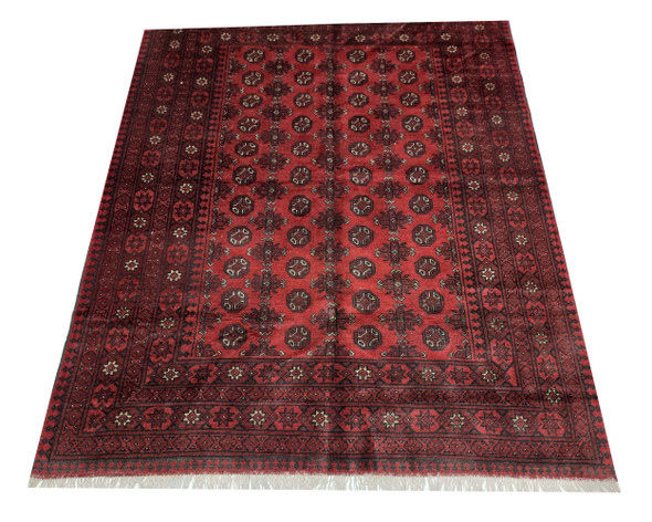 Stunning Red Afghan Carpet 233 x 170 cm