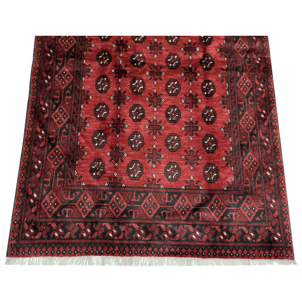 Fine Red Afghan Carpet 186 X 147 cm