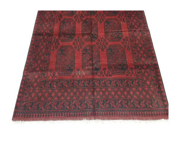 Incredible Red Afghan Carpet 290 x 191 cm
