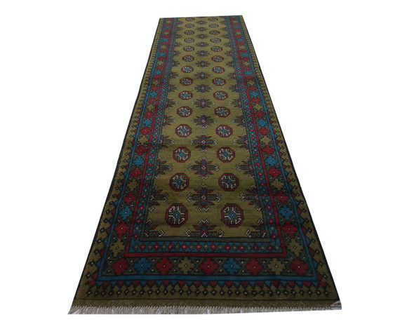 Beautiful Afghan Kunduz Carpet  383  x 79 cm