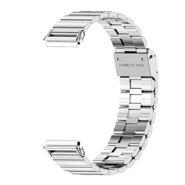 Huawei Band 7 / 7 NFC Mijobs Bamboo Stainless Steel Metal Buckle Watch Band(Silver)