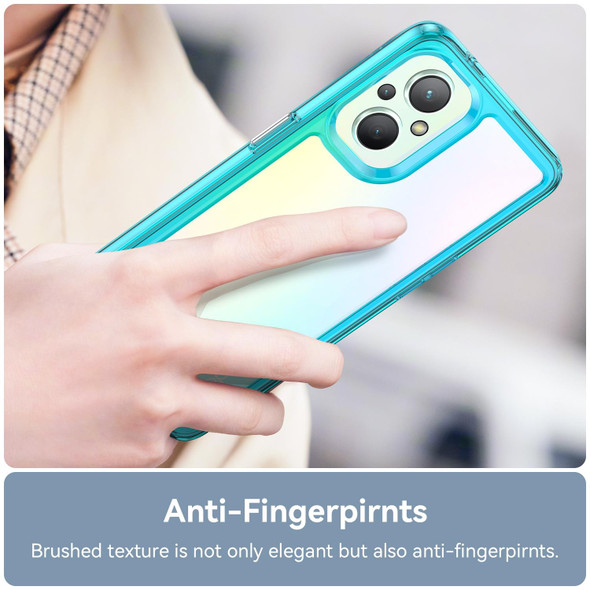 OPPO Reno 7Z 5G Colorful Series Acrylic + TPU Phone Case(Transparent Blue)