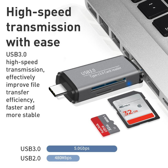 ADS-101 USB 3.0 Multi-function Card Reader(Grey)