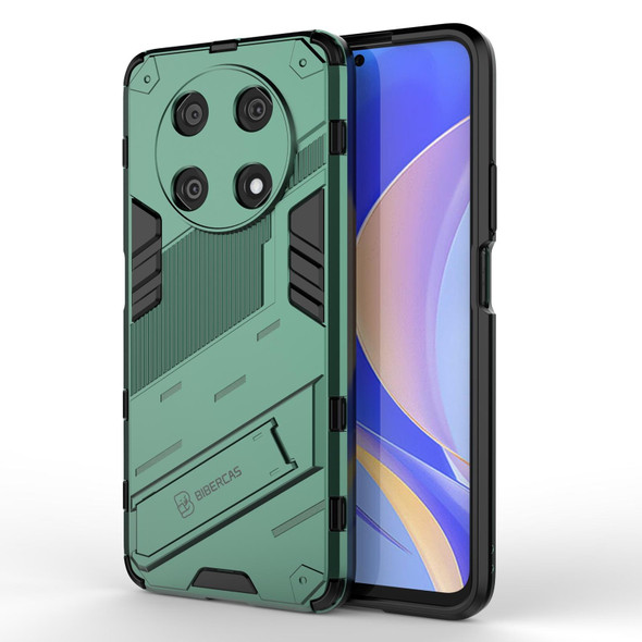 Huawei Nova Y90/Enjoy 50 Pro Punk Armor 2 in 1 PC + TPU Shockproof Phone Case with Invisible Holder(Green)