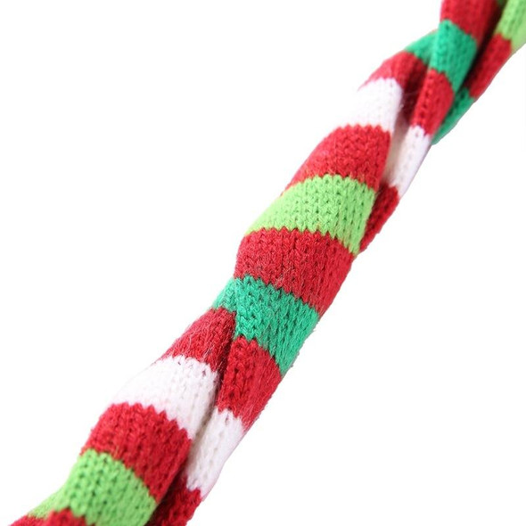 Dog Scarf Christmas Pet Accessories Winter Warmth Pet Scarf, Size: M(Red and Green Stripes)