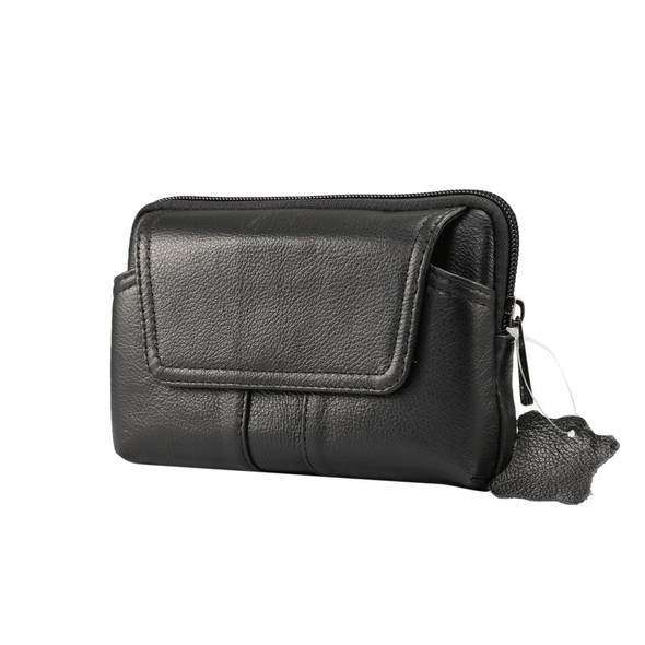 5.2 inch and Below Universal Genuine Leatherette Men Horizontal Style Case Waist Bag with Belt Hole, - iPhone, Samsung, Sony, Huawei, Meizu, Lenovo, ASUS, Oneplus, Xiaomi, Cubot, Ulefone, Letv, DOOGEE, V