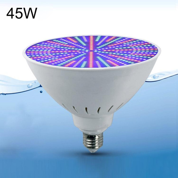 ABS Plastic LED Pool Bulb Underwater Light, Light Color:Colorful Light(45W)