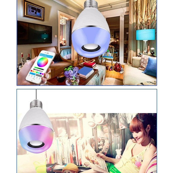 E27 LED Music Bulb Smart Colorful Remote Control Wake Up Light, Color temperature: APP Multi-link Music Light