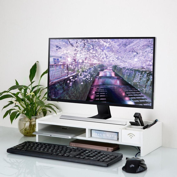 Multi-function Desktop Monitor Stand Strong Laptop Stand Computer Screen Riser Wood Shelf Plinth Laptop - Notebook TV