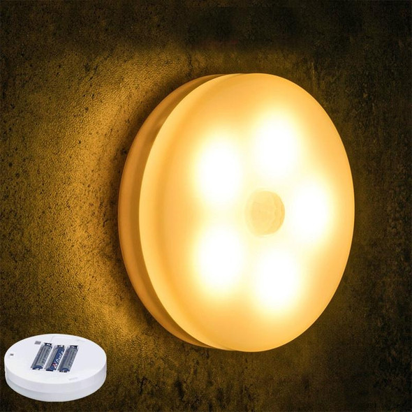 Intelligent Human Body Induction LED Night Light Control Bedroom Bedside Table Lamp, Style:Battery Model(Warm Light )
