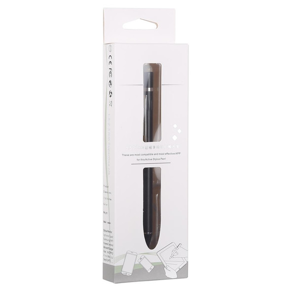 1.5-2.3mm Rechargeable Capacitive Touch Screen Active Stylus Pen(Black)