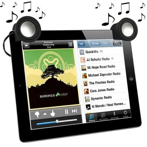 3.5mm Stereo Silicone Mini Mobile Clip Speaker for New iPad (iPad 3) / iPad 2 / iPhone 4 & 4S / Tablet PC / Laptop, Black(Black)