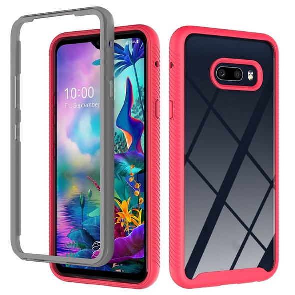 LG V50S ThinQ 5G / G8X ThinQ Starry Sky Solid Color Series Shockproof PC + TPU Protective Case(Red)