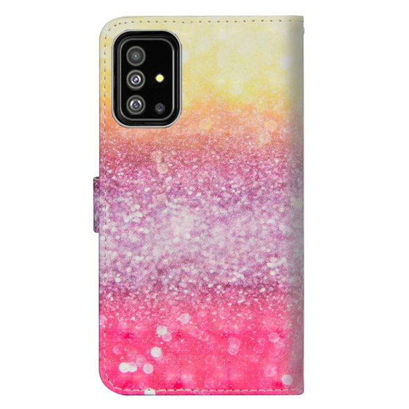 Samsung Galaxy A71 3D Painting Pattern Horizontal Flip TPU + PU Leather Case with Holder & Card Slots & Wallet(Gradient Color)