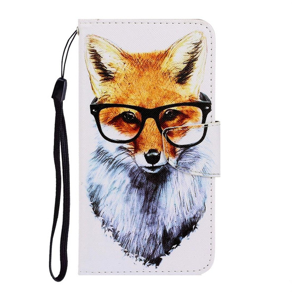 Samsung Galaxy A21s 3D Colored Drawing Horizontal Flip PU Leather Case with Holder & Card Slots & Wallet(Fox)