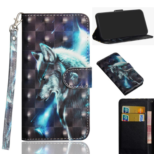 Samsung Galaxy S20+ 3D Painting Pattern Horizontal Flip TPU + PU Leather Case with Holder & Card Slots & Wallet(Wolf)