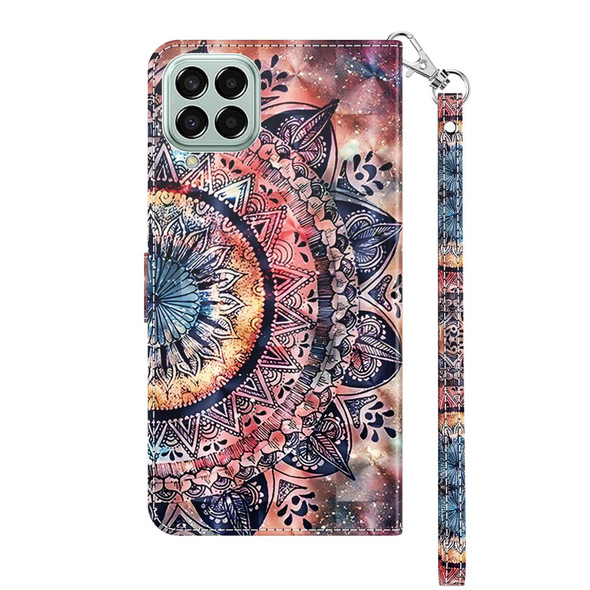 Samsung Galaxy M33 3D Painted Leather Phone Case(Colorful Mandala)