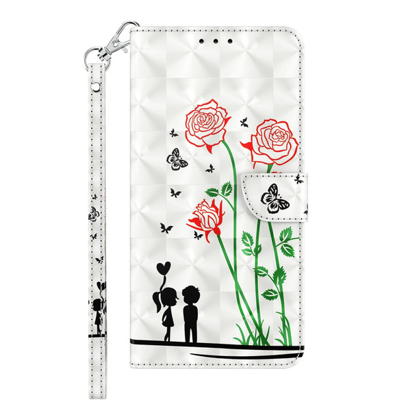 3D Painted Leatherette Phone Case - iPhone 12 Pro Max(Couple Rose)